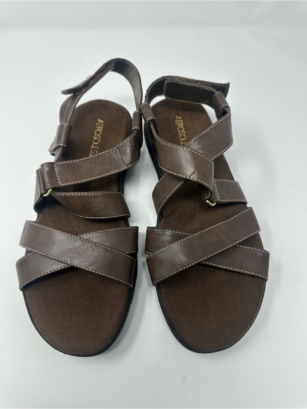 A2 Aerosoles Wip Save Sport sandals Memory Foam Cushioned Brown sz 9.5M